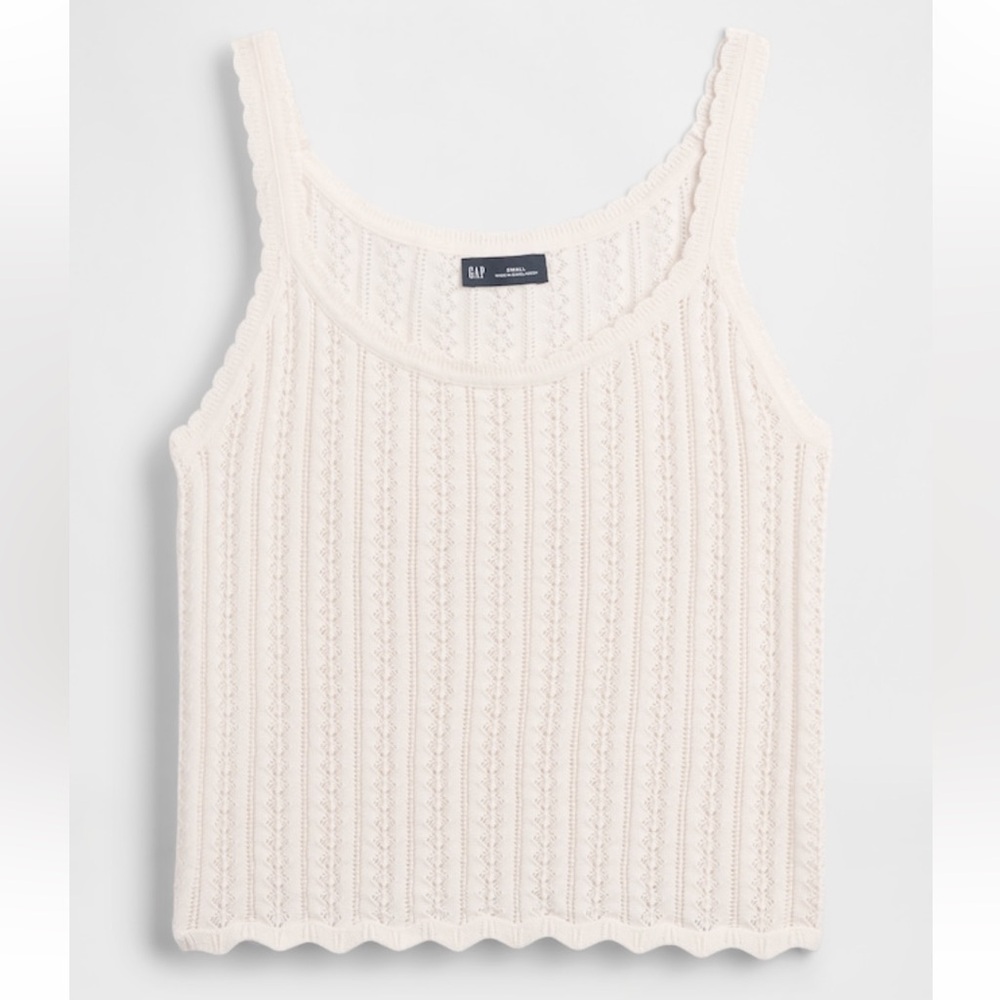 NWT GAP 100% Cotton Pointelle Tank Top